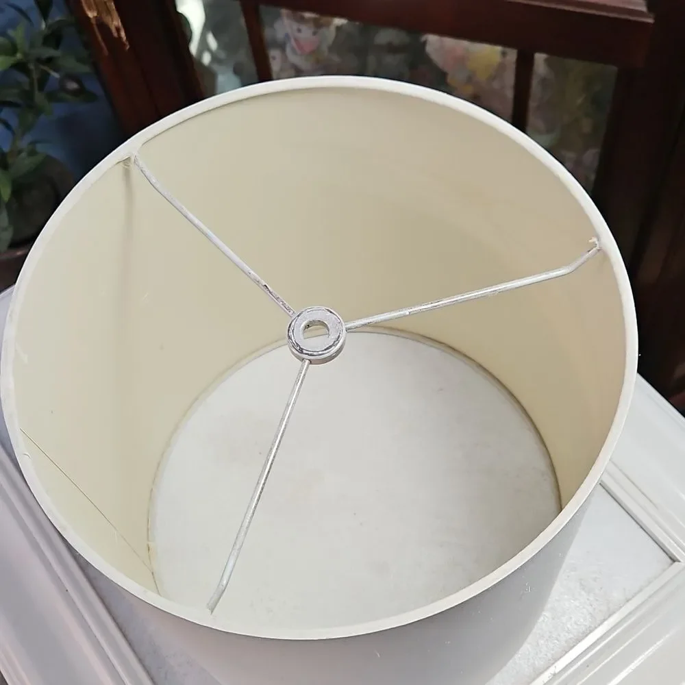 Elegant Cream Drum Lampshade Neutral Decor